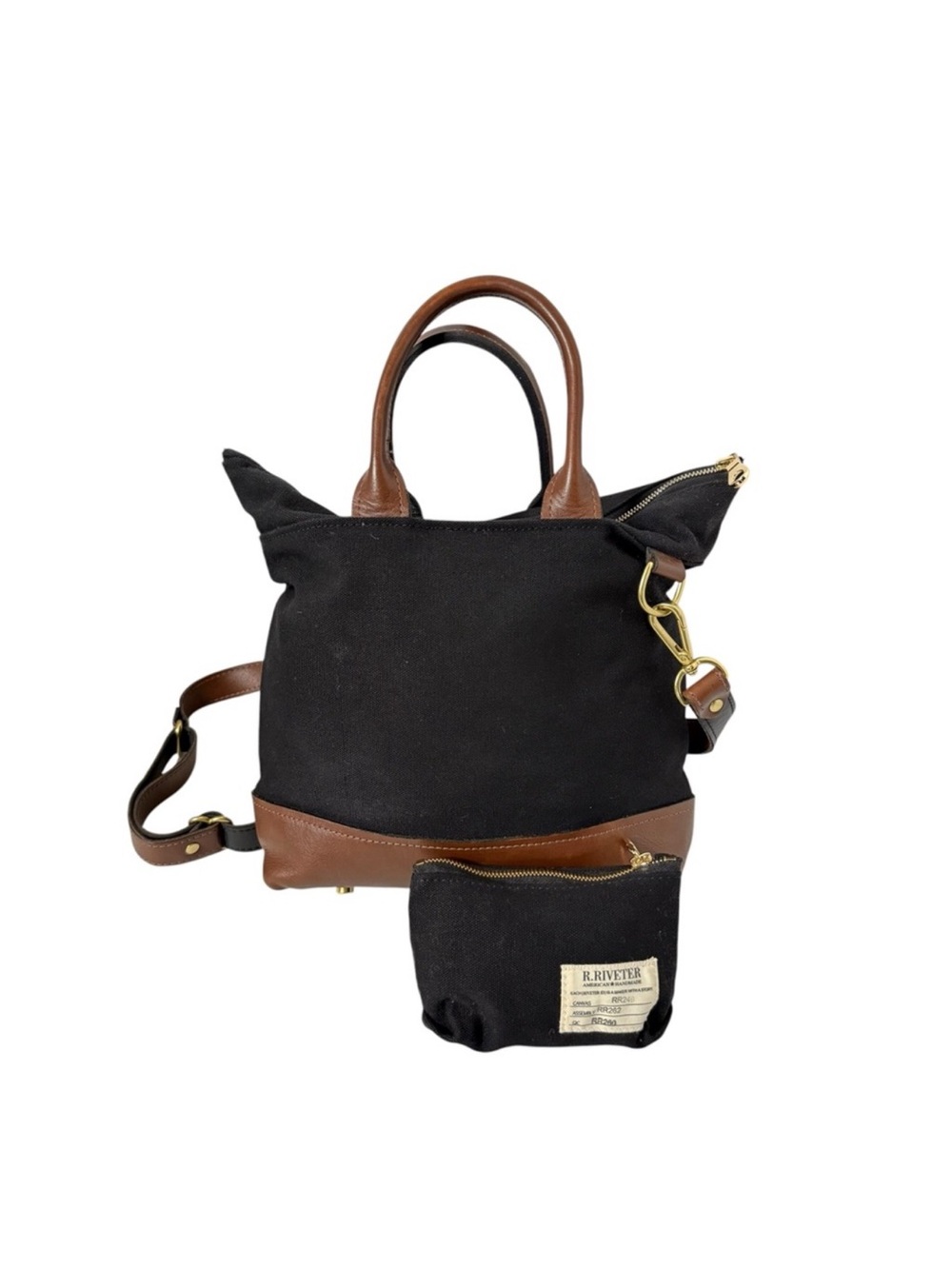 R.Riveter canvas leather bag & wallet